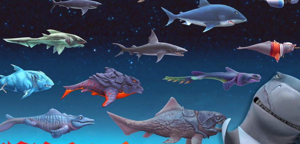 饥饿鲨进化无限珍珠破解版-一款可以变成鲨鱼的手机游戏